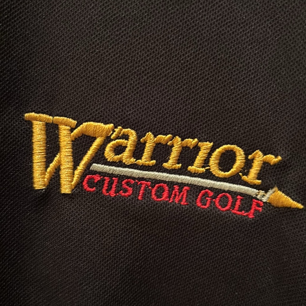 New with tags! Sterling & Marx Warrior Golf Men’s Black Polo, Stay Cool Fabric - Picture 4 of 5